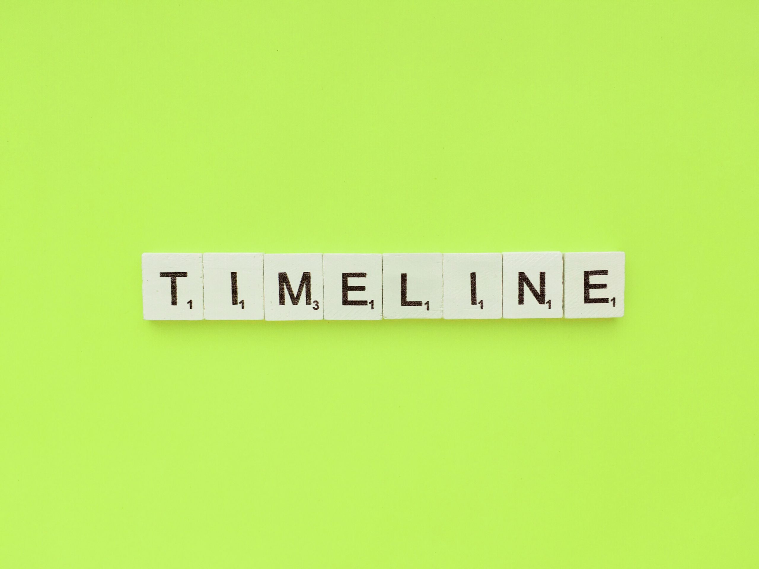 block letters that spell out "timeline" against a green background to emphasize "how long does a shroom trip last"